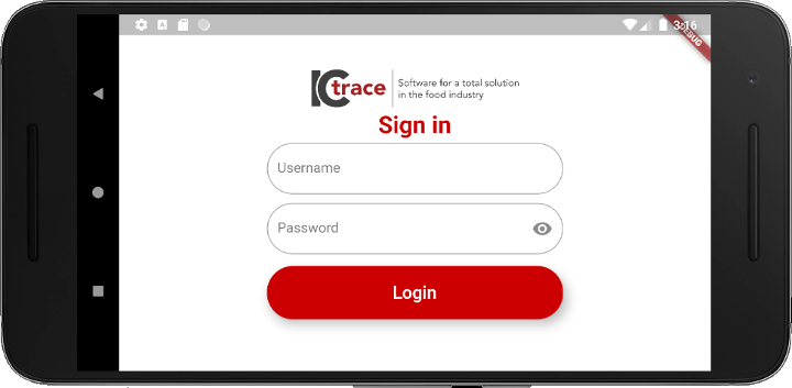 Sales Management App Login Screen 720x400